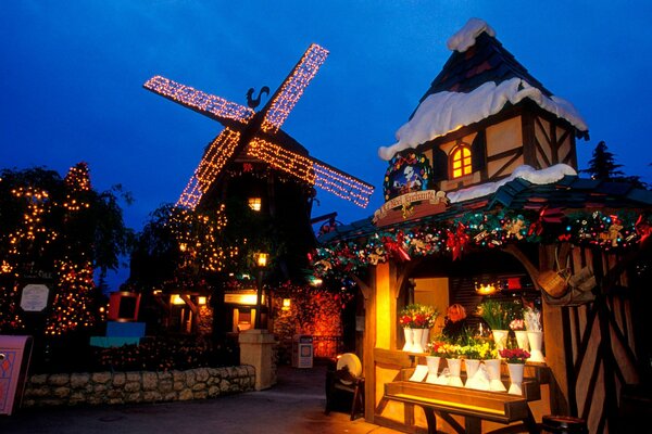 Fête nocturne au moulin de la rue