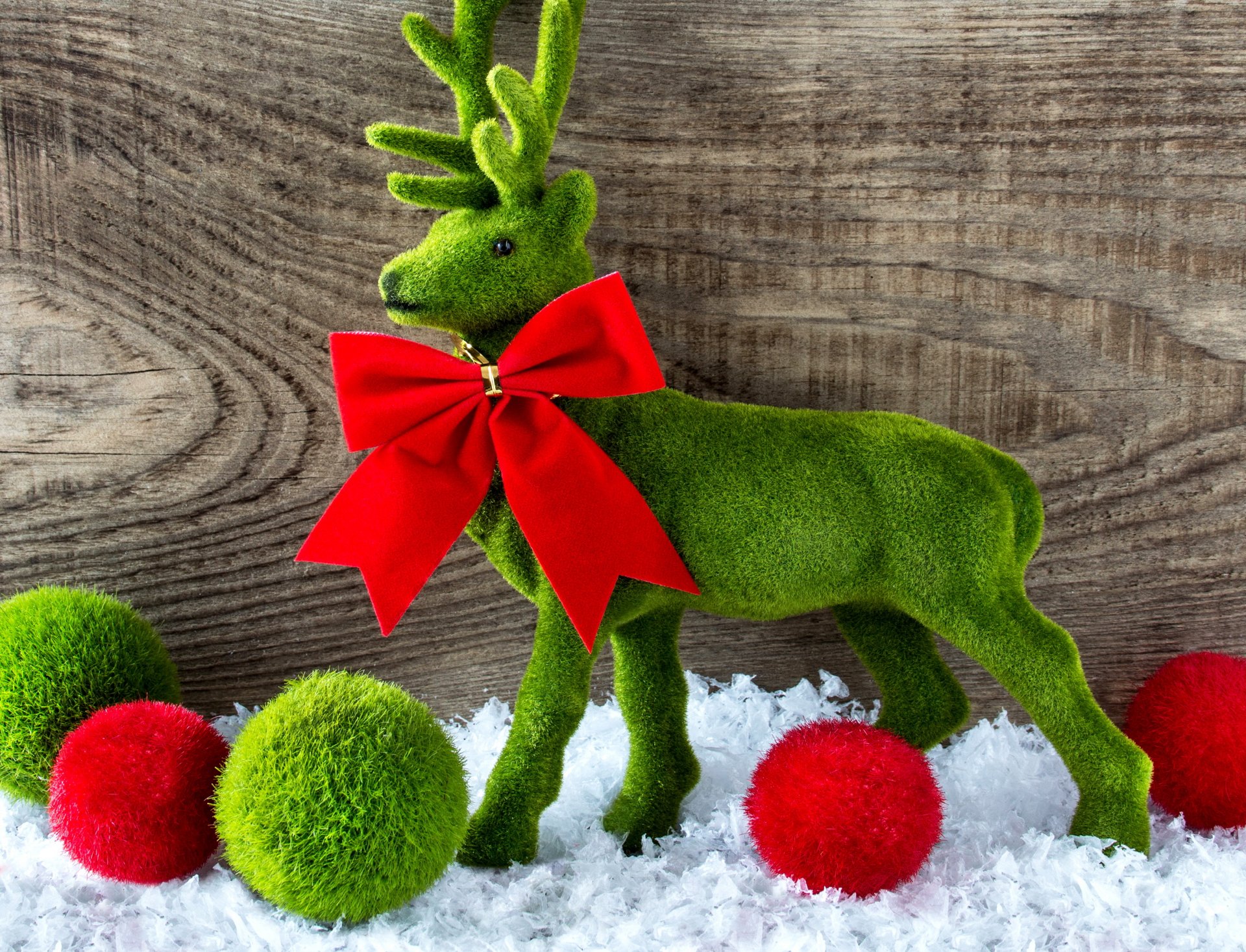 merry christmas decoration new year reindeer snow ball