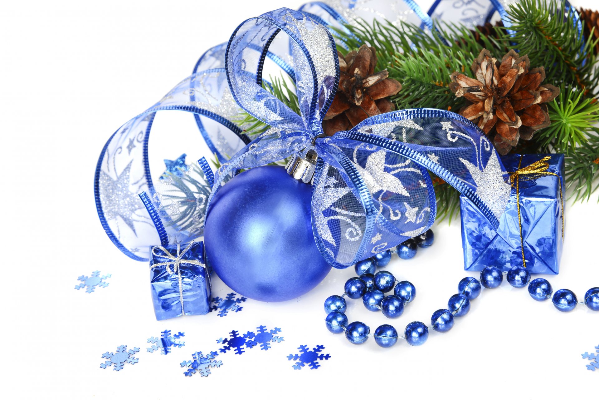 blu decorazione natale nuovo anno palle