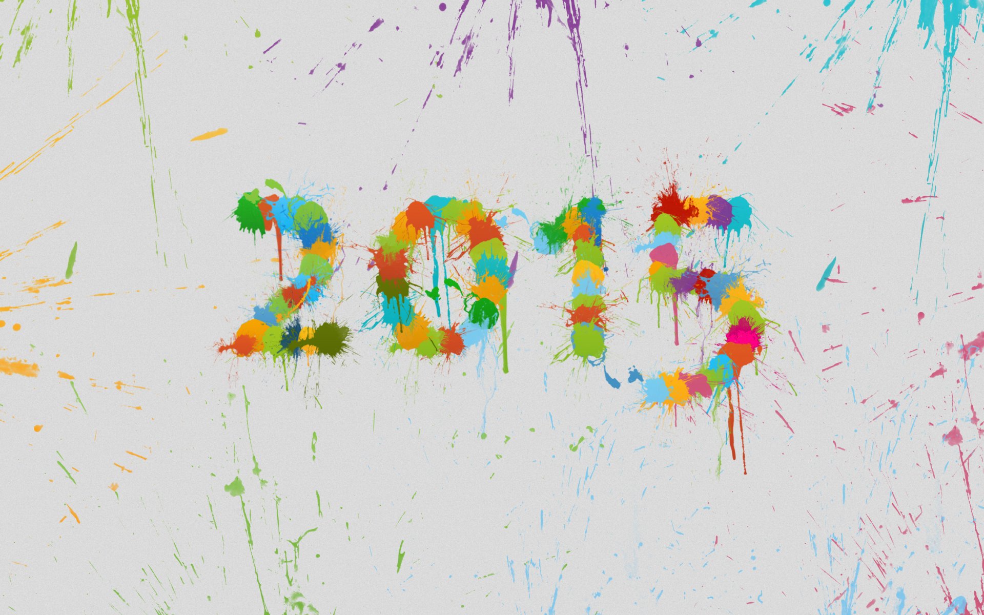 año nuevo 2015 pintura fondo goteo números