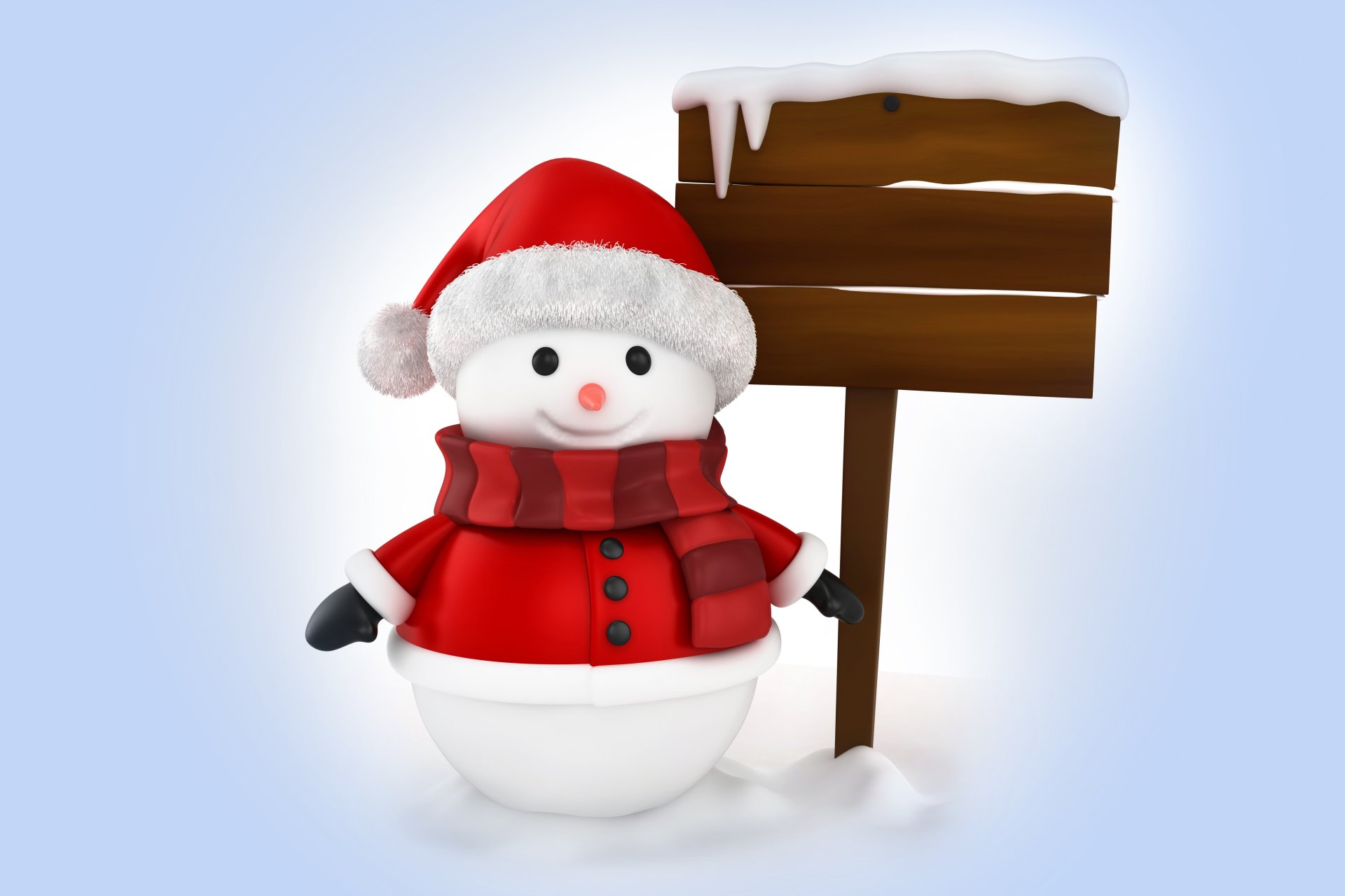 bonhomme de neige 3d hiver neige noël nouvel an père noël hiver