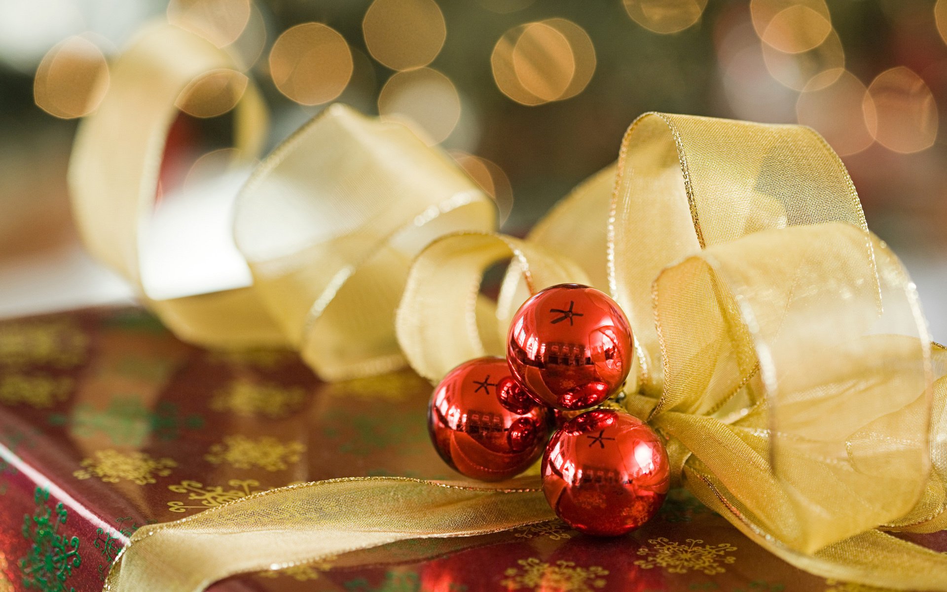 nouvel an noël vacances lumière vacances cadeau ruban boules emballage boîte lumières flocons de neige décoration