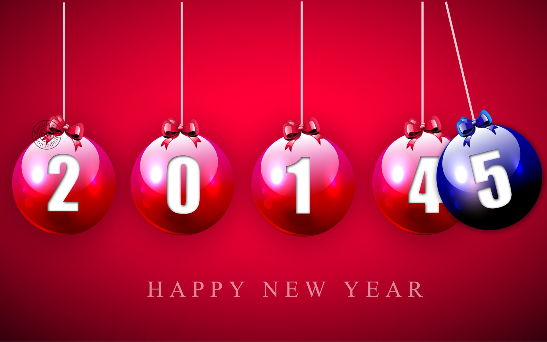 new year balls 2014 2015 holiday background