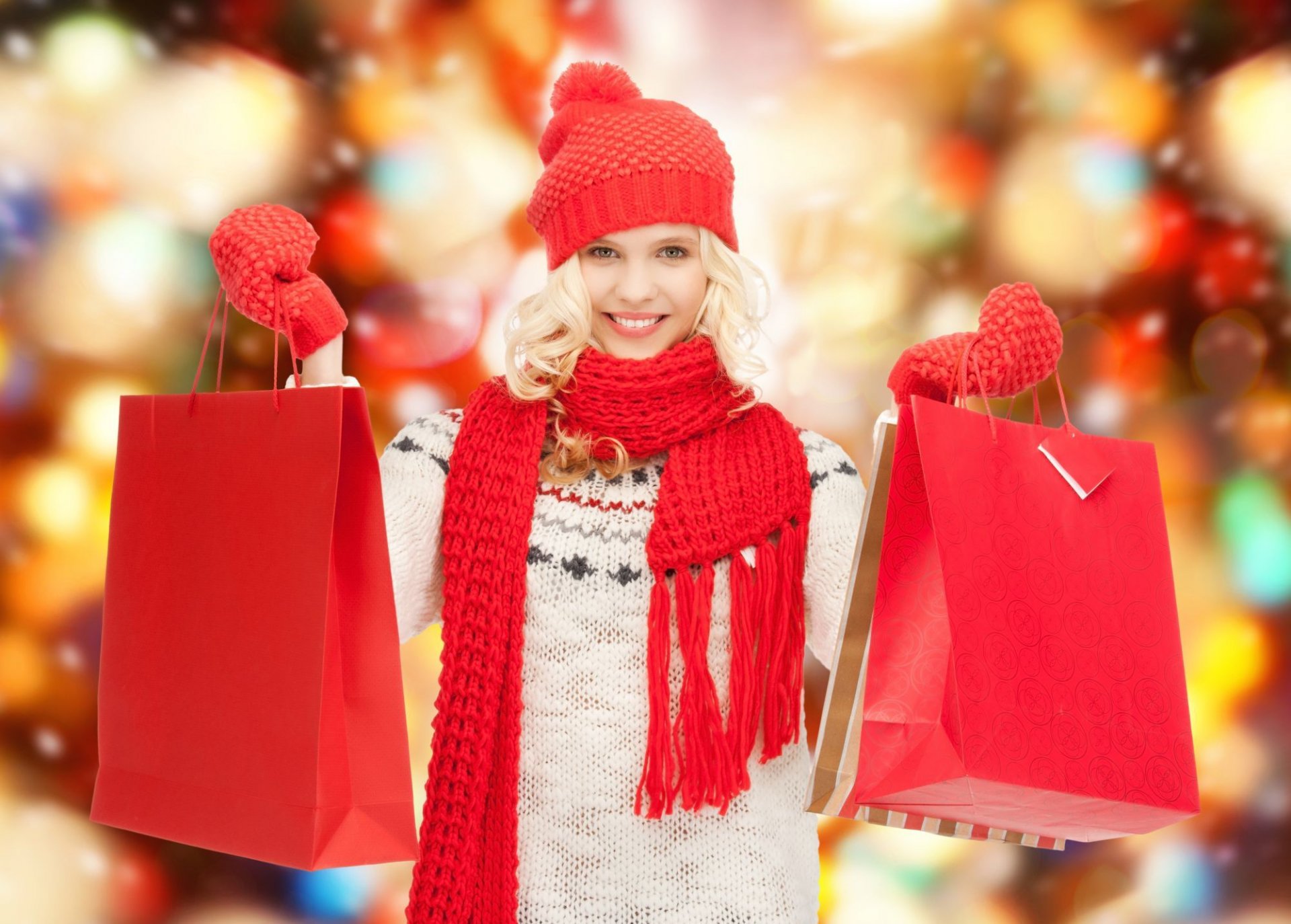 chica invierno paquete ventas descuentos compras