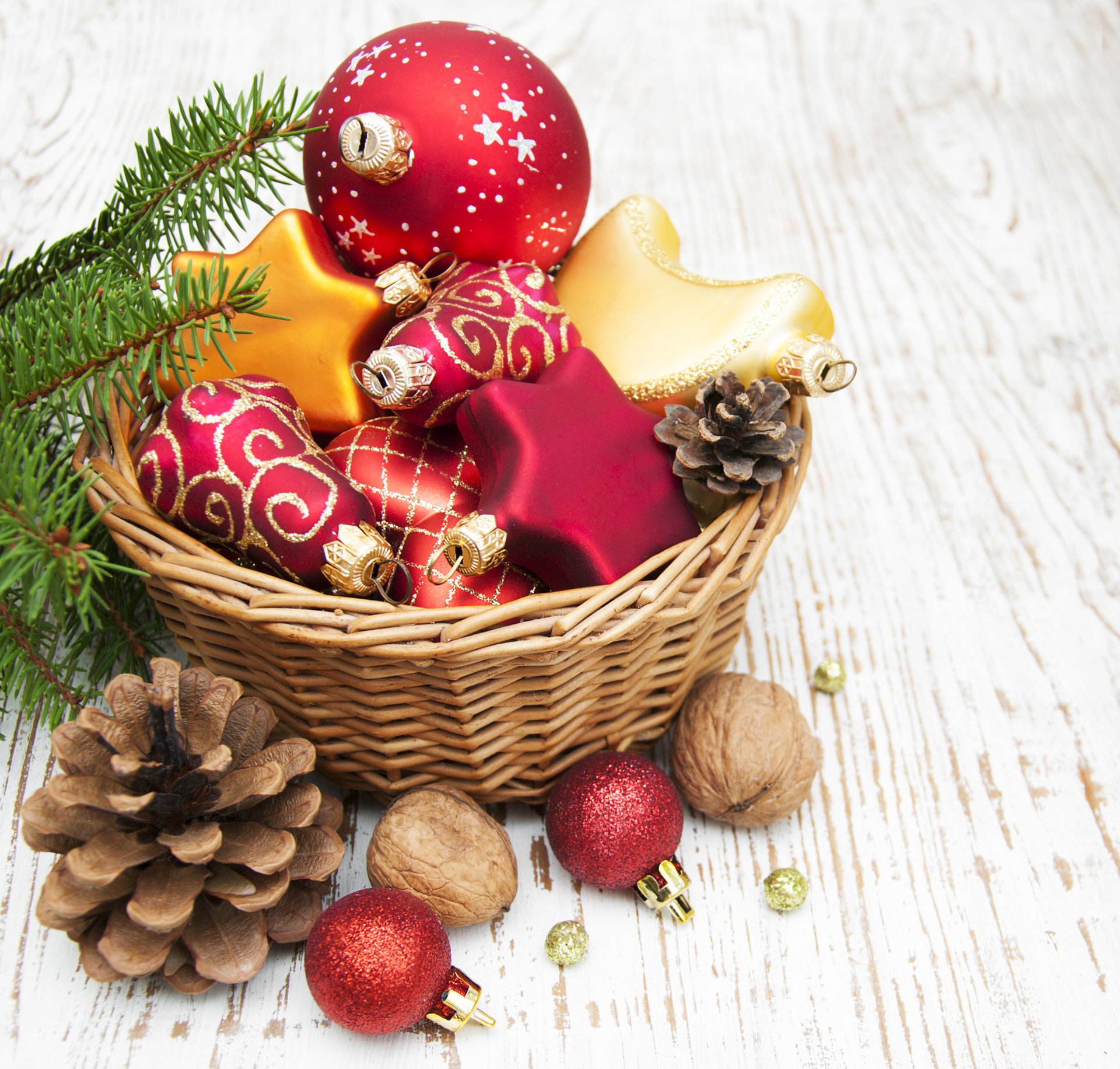 joyeux noël décoration boules nouvel an boules panier