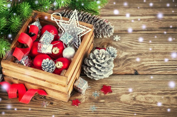 feliz Navidad decoración árbol año nuevo bolas árbol de Navidad nieve