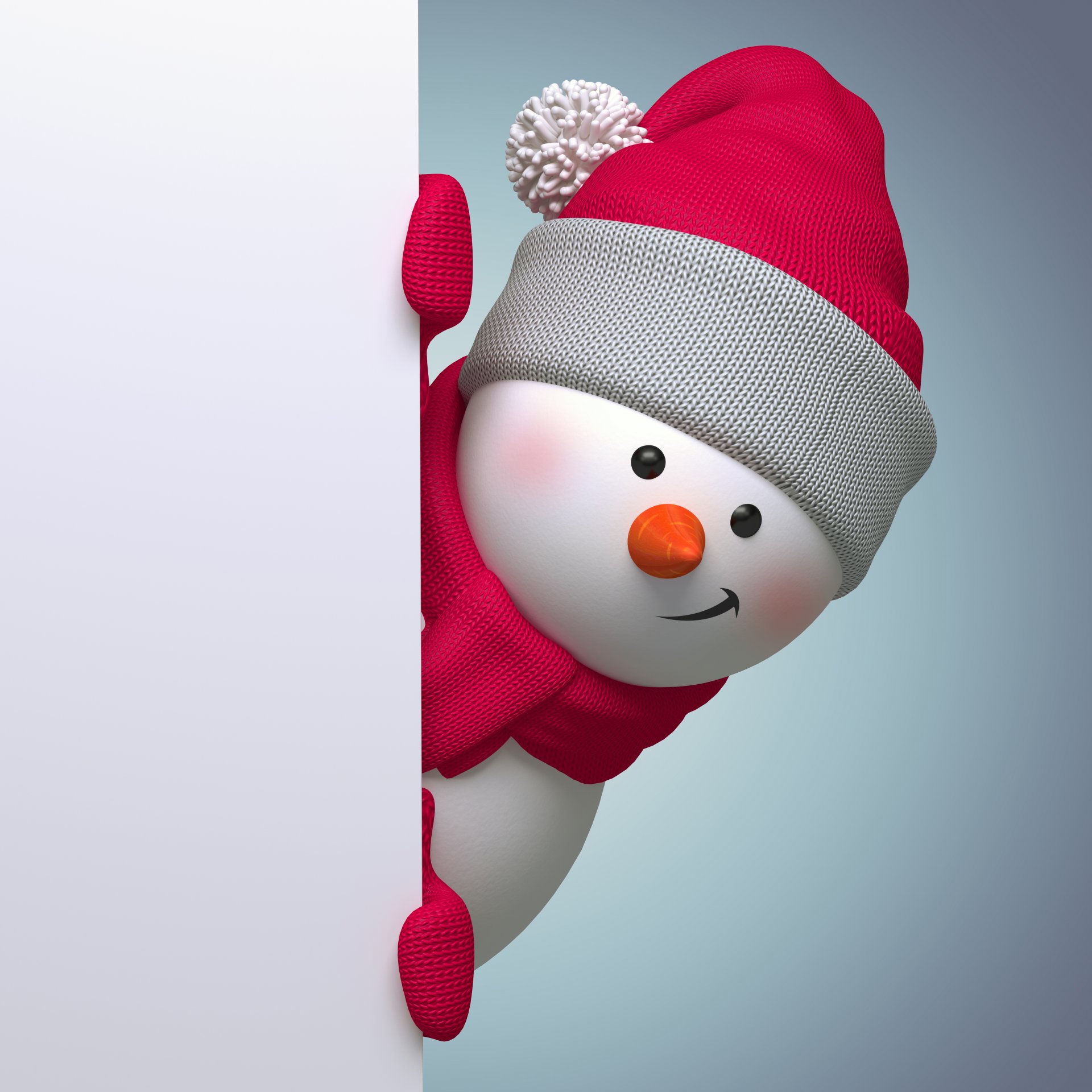 bonhomme de neige 3d bannière noël nouvel an rendu