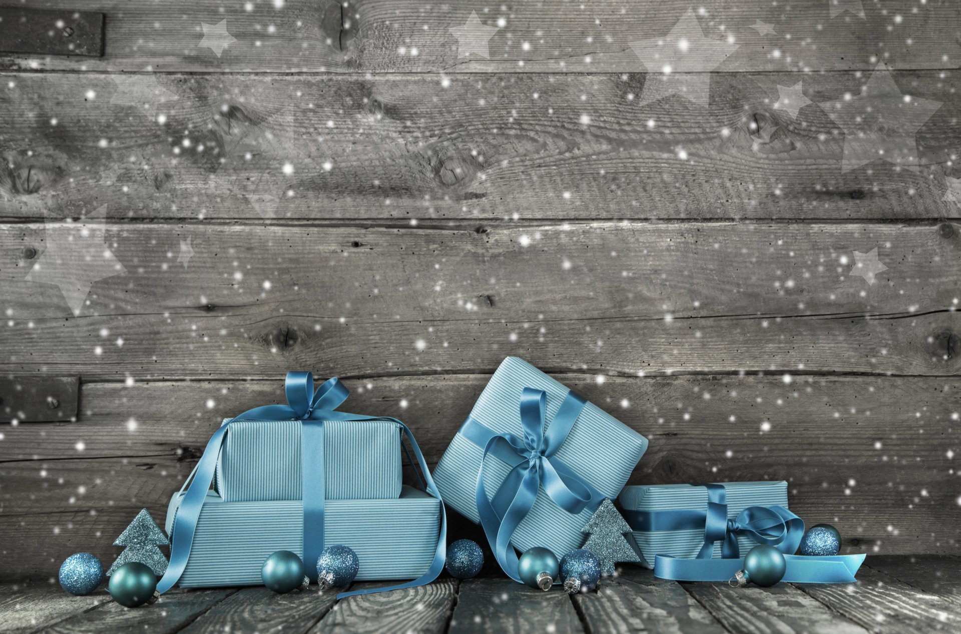 weihnachten geschenke schnee dekoration baum blau neujahr