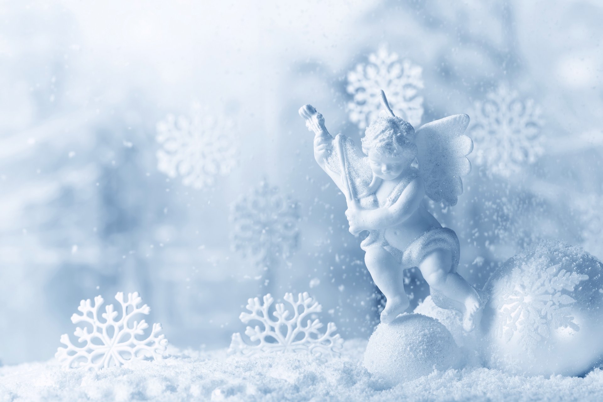 angelo figurine palle di neve fiocchi di neve neve palla