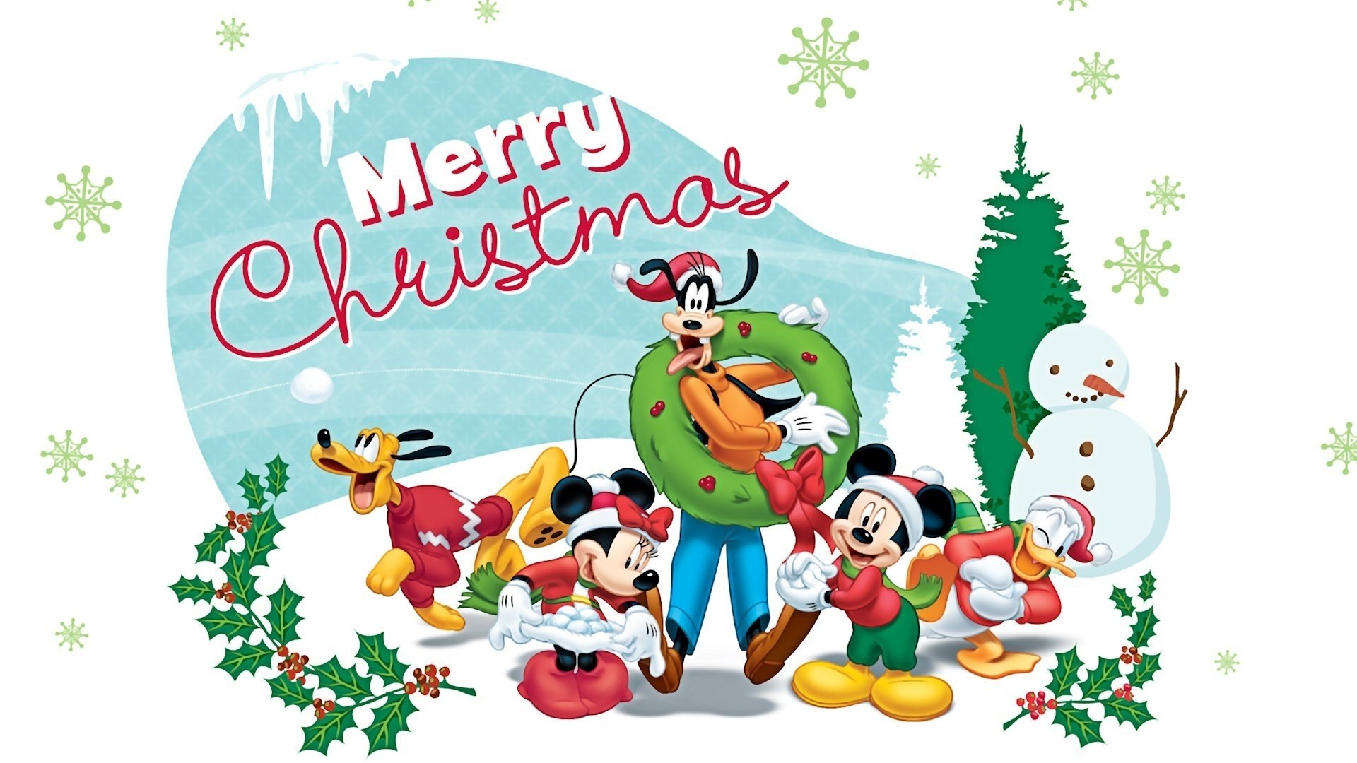 mery christmas mickey mouse pluto donald goofy minnie christmas tree gift