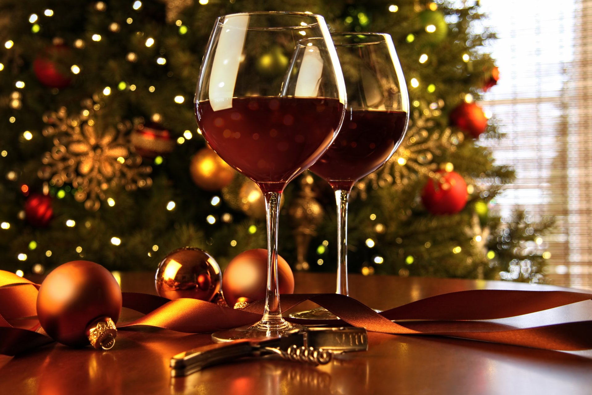 feliz navidad decoraciones bolas año nuevo bolas vino copas de vino árbol de navidad