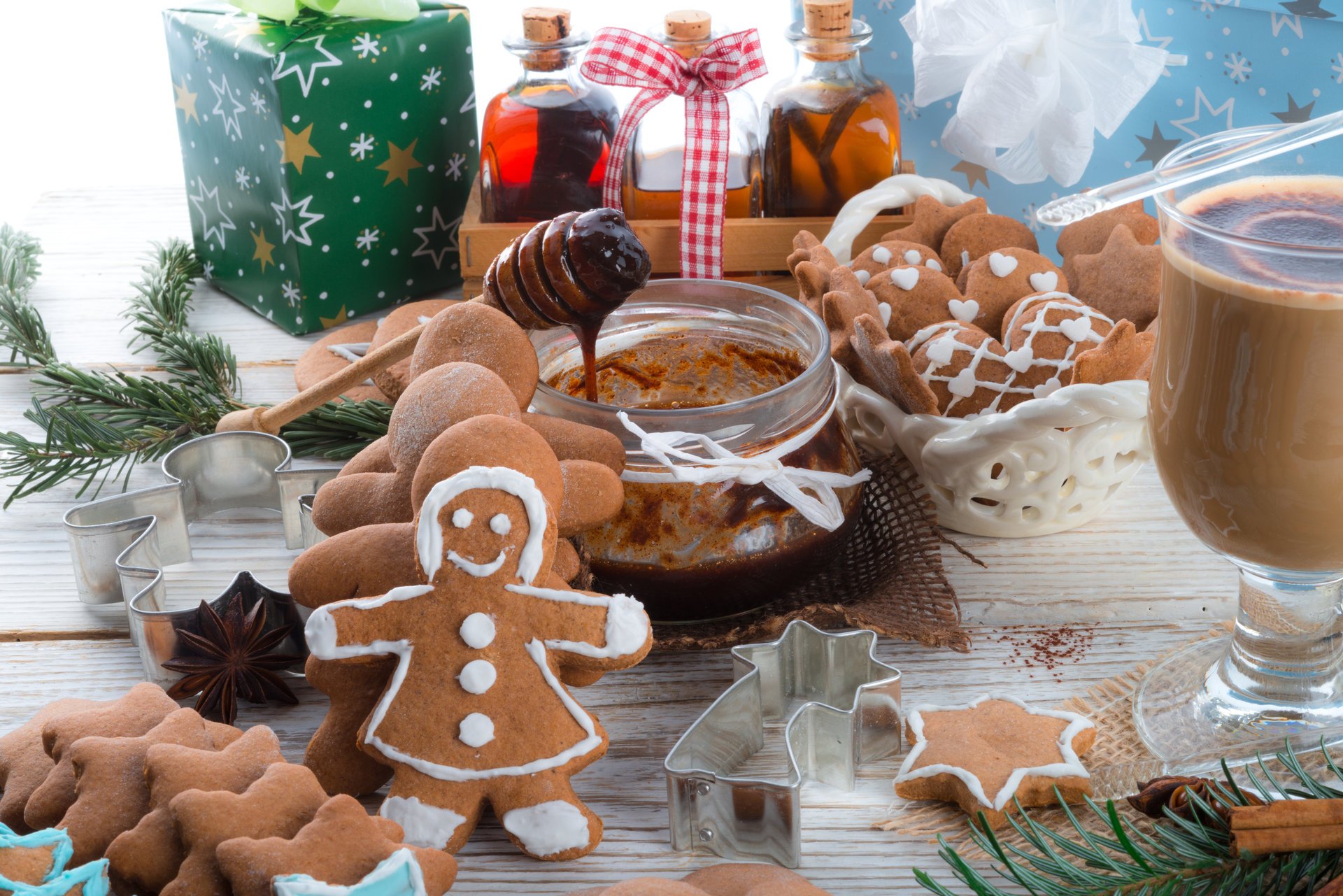 galletas dulces año nuevo figura hombre galleta vacaciones navidad año nuevo