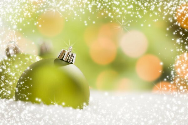 Boules de Noël dans les tons verts