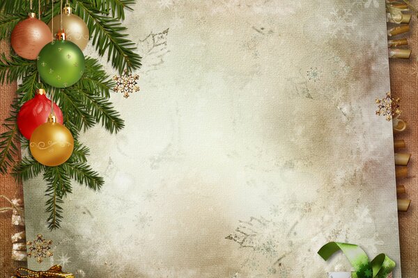 Background for a postcard for New Year or Christmas