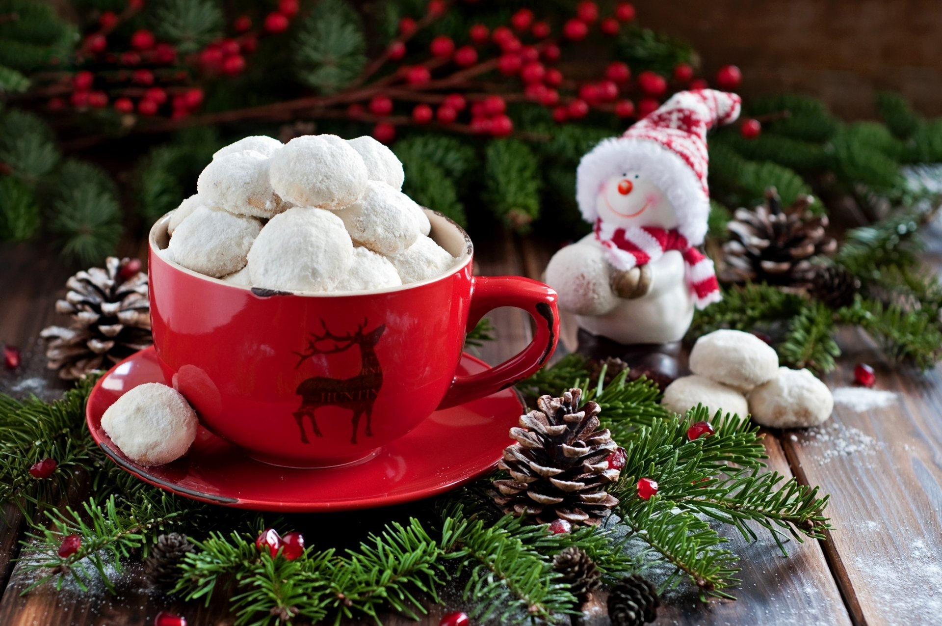 urlaub weihnachten neujahr dessert süß essen kekse tasse schneemann urlaub essen