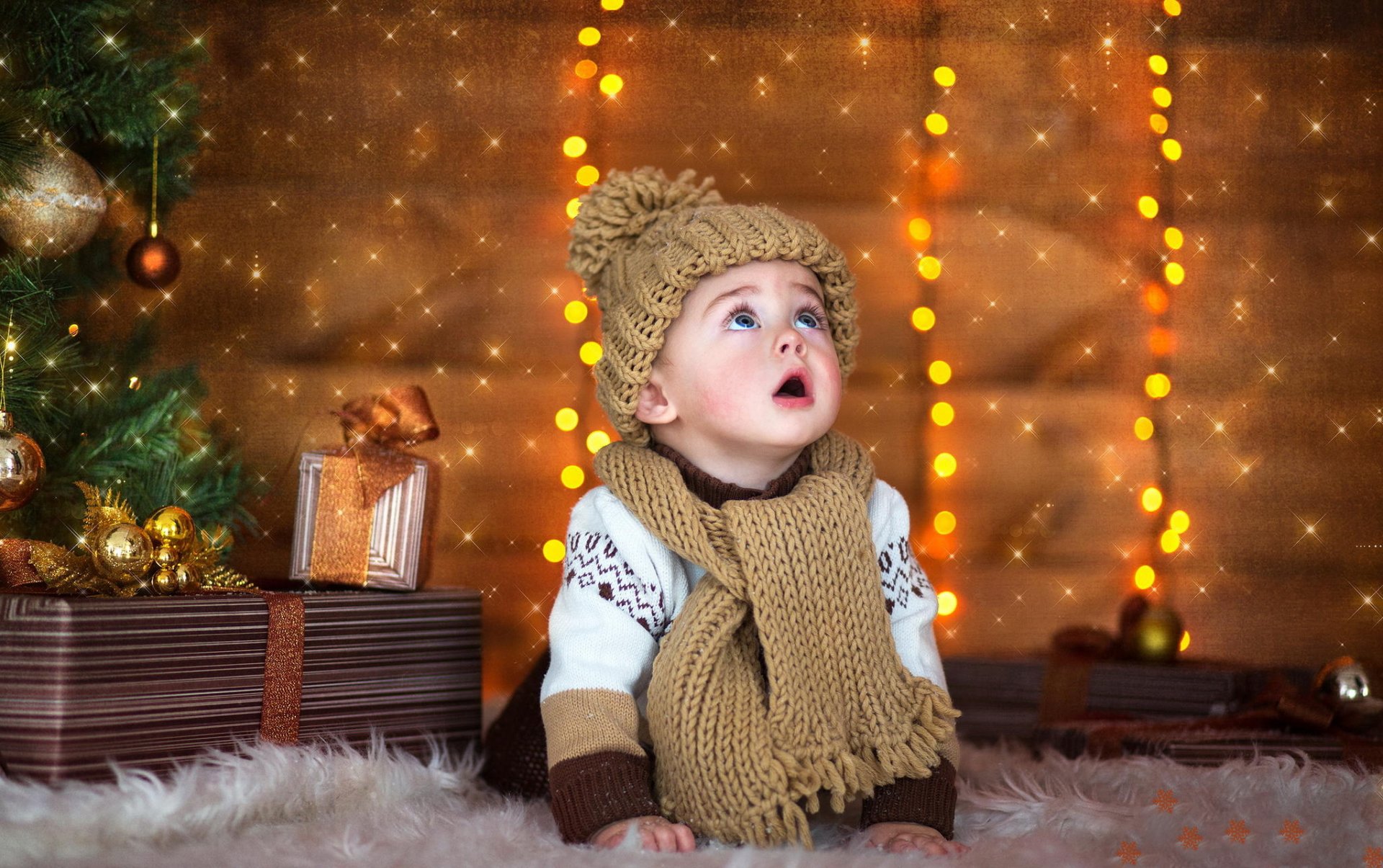 bambino regali capodanno cappello sciarpa