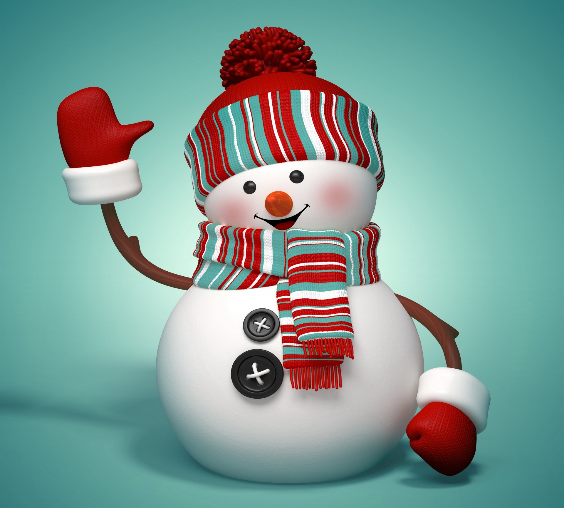 bonhomme de neige 3d joyeux noël nouvel an hiver