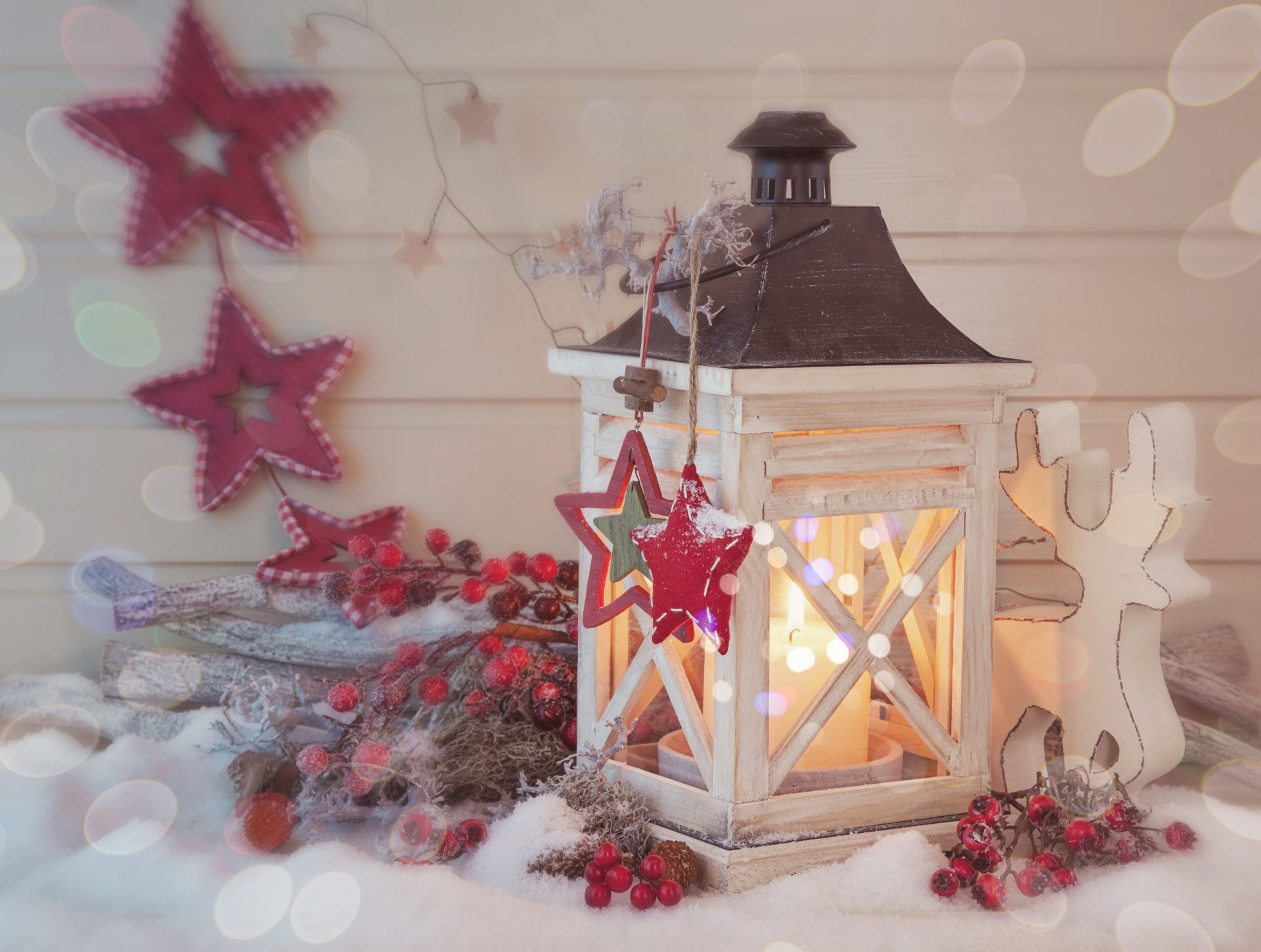 buon natale nuovo anno lanterna stella ciliegia neve renna giocattolo buon natale nuovo anno stella renna giocattoli lanterne luci candele candela