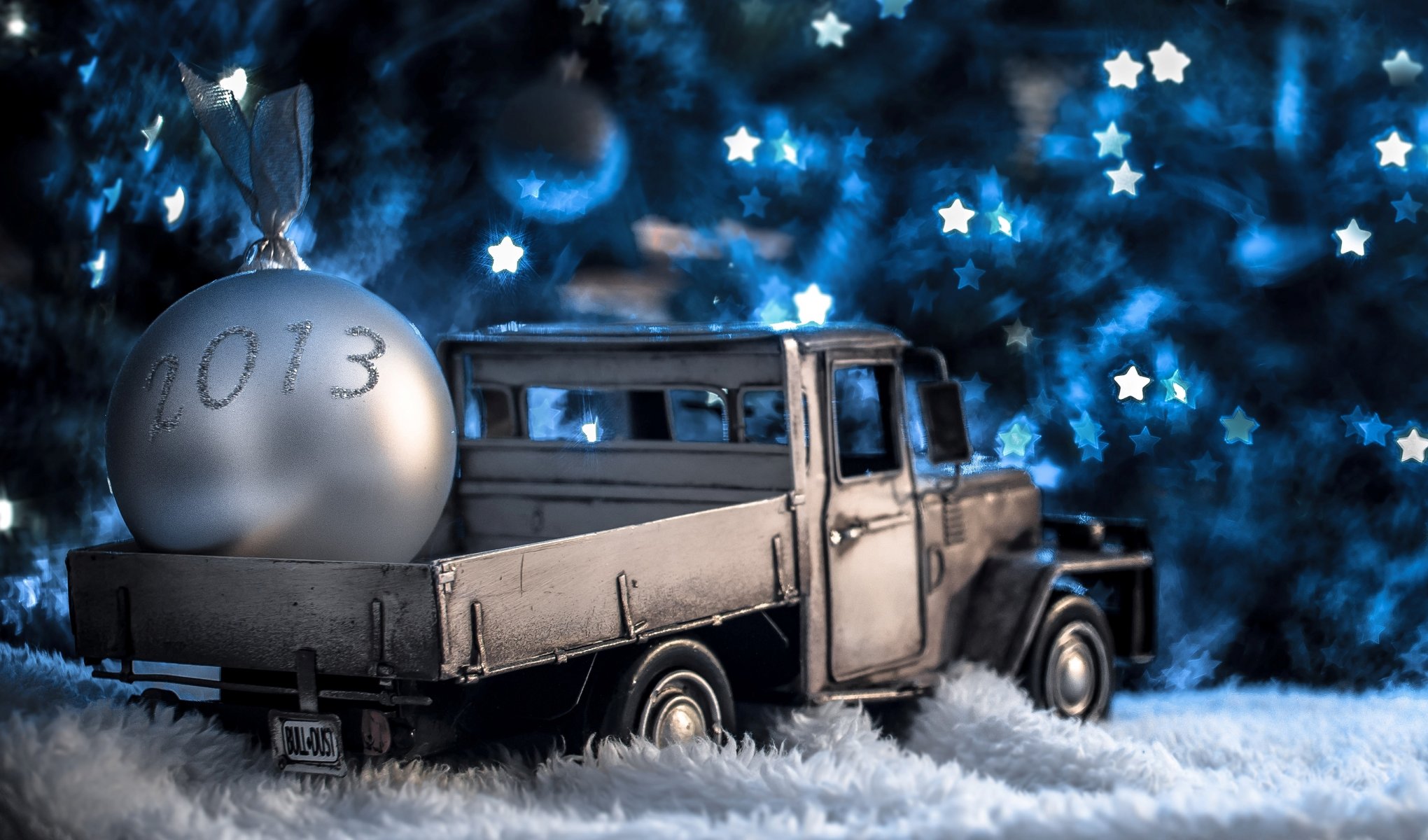 new year christmas toys christmas tree car ball white numbers 2013 year winter holiday