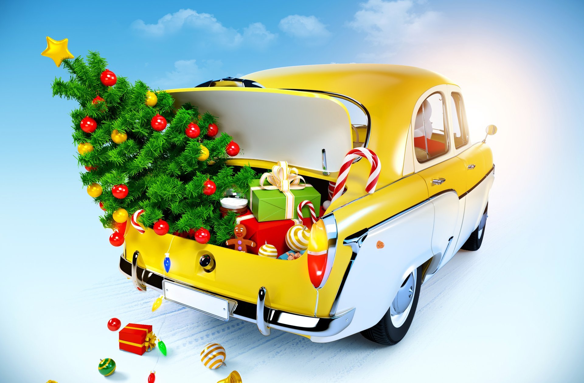 nouvel an joyeux noël jouet neige cadeaux arbre de noël bonbons décoration poupées boules traîneau père noël moderne voiture classique joyeux noël jouets arbre de noël sla