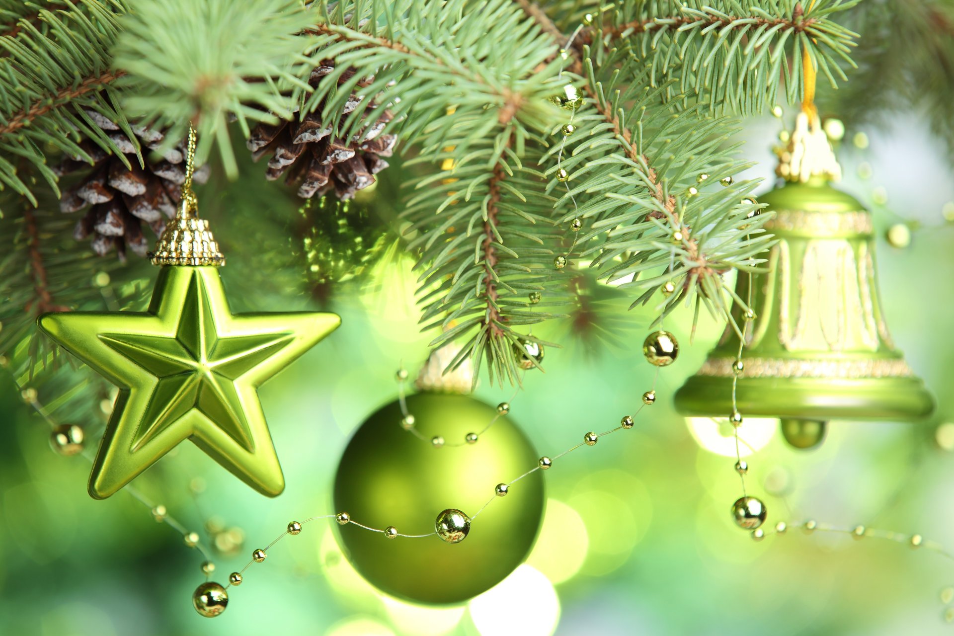 feliz navidad año nuevo adornos de navidad árbol campana bolas verdes estrellas árbol de navidad adornos campana bolas verdes