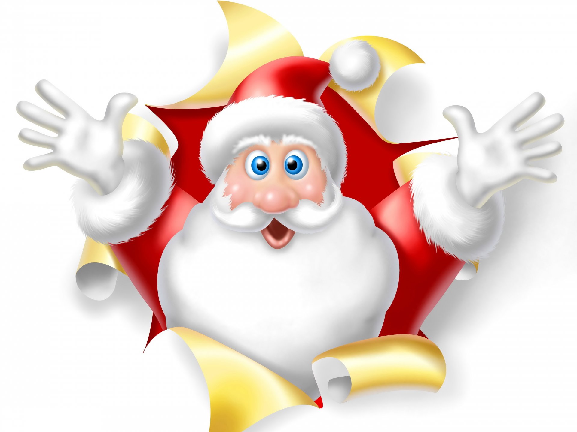 babbo natale babbo natale capodanno sfondo bianco 2015