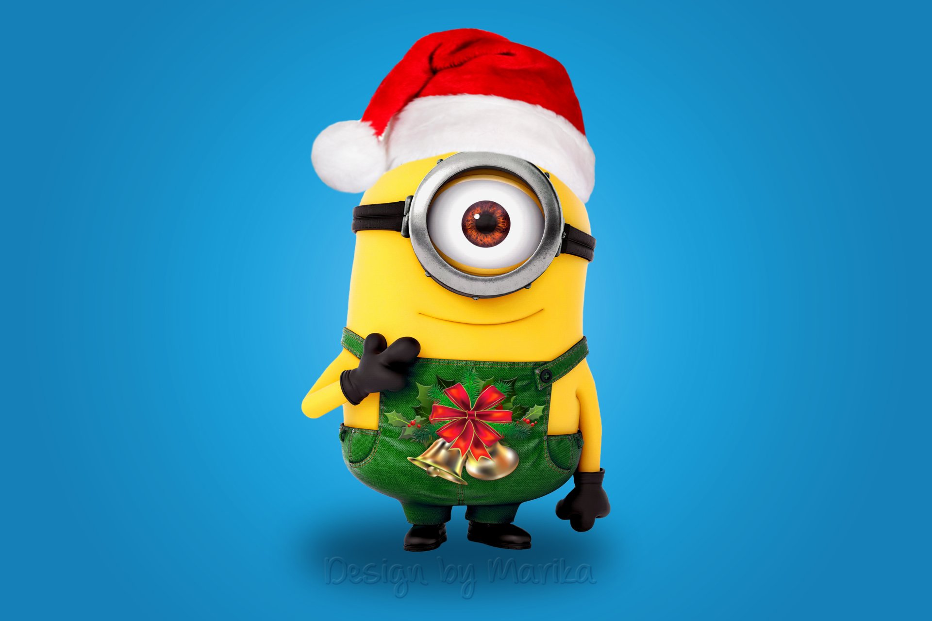 navidad minion santa diseño de marica año nuevo dibujos animados