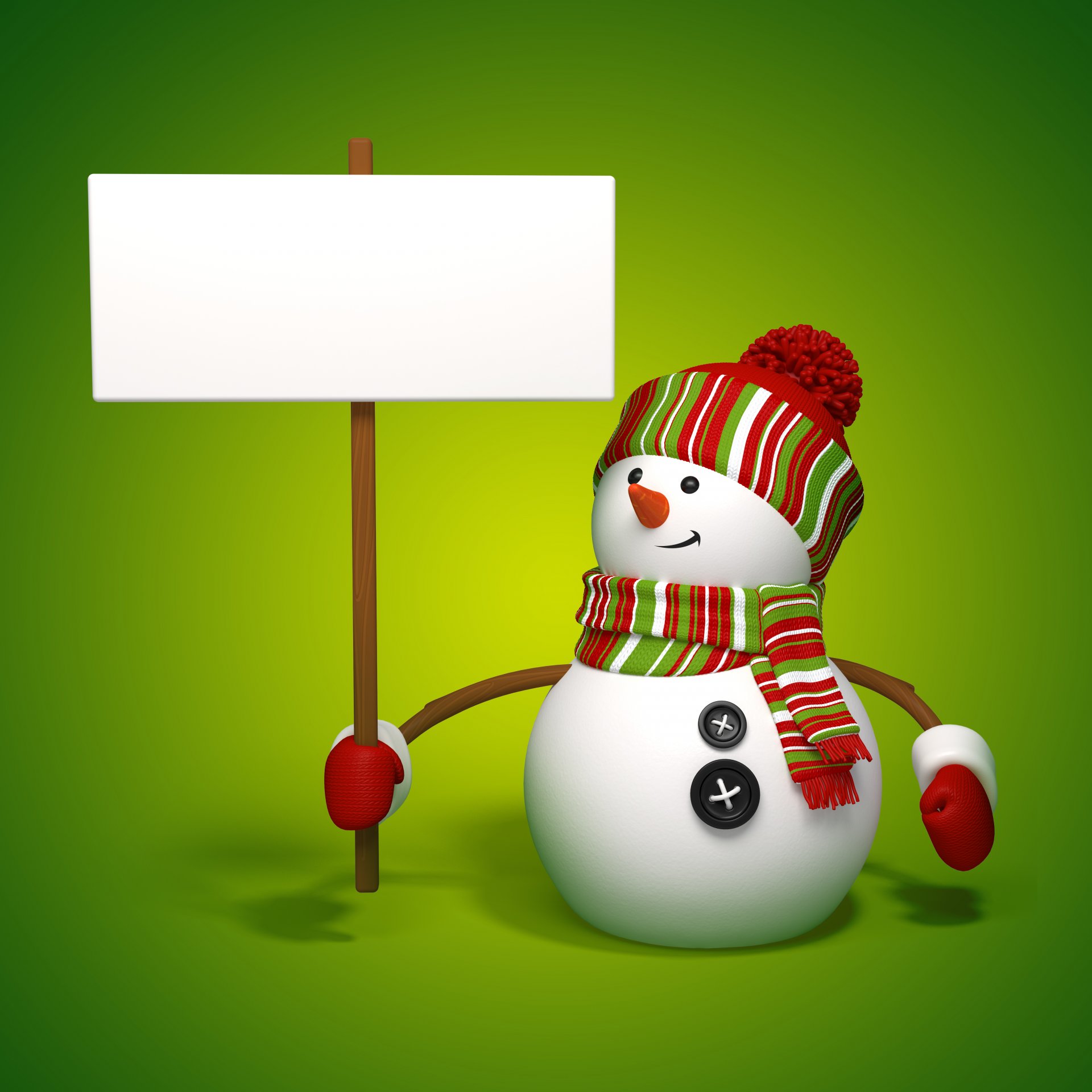 muñeco de nieve 3d banner navidad año nuevo