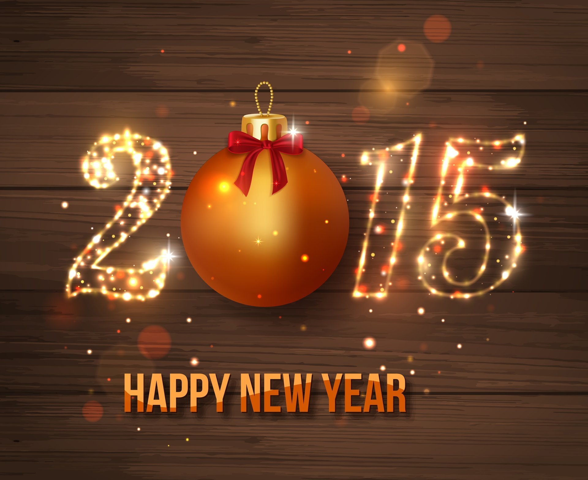 happy new year 2015 gold sparkle