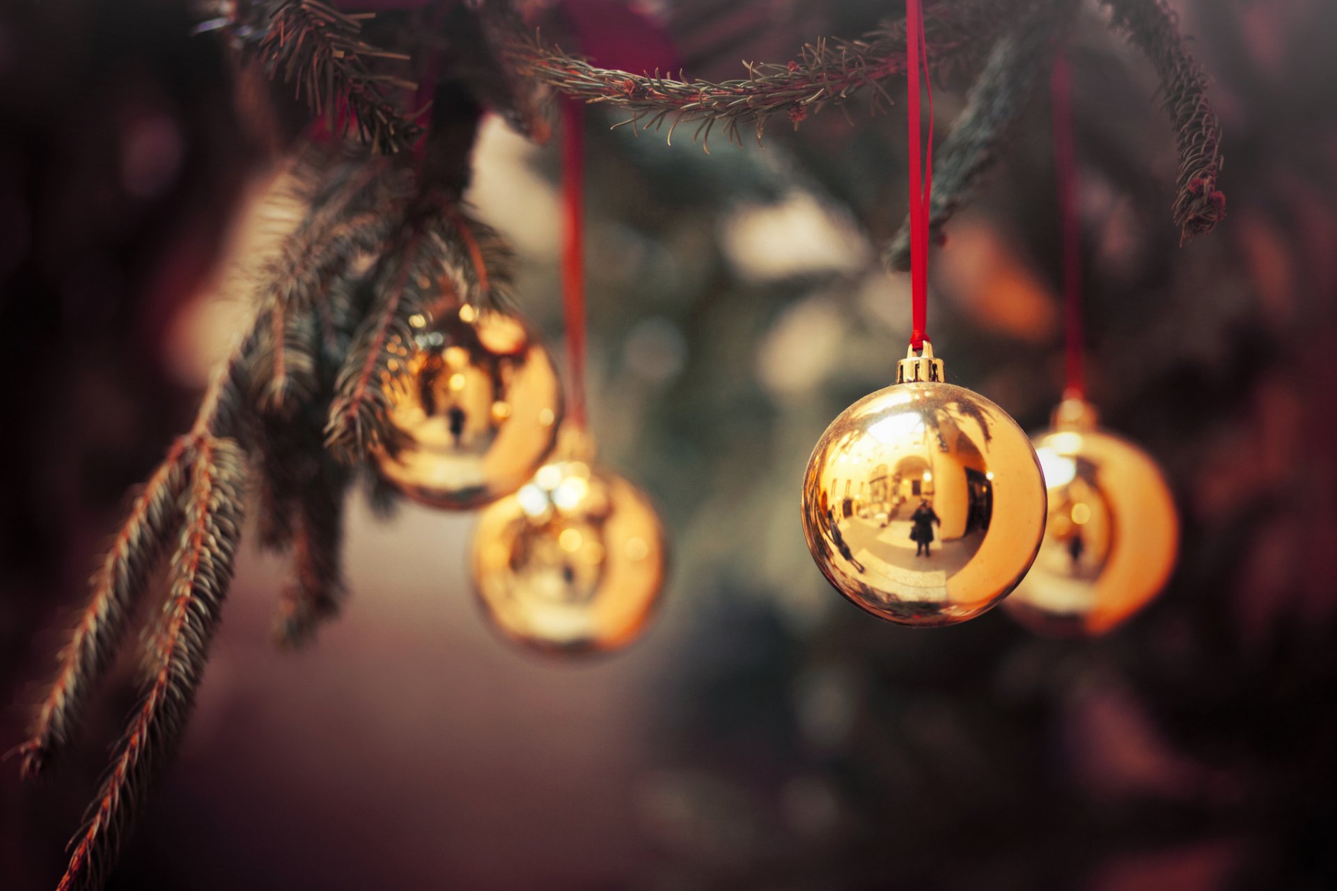 albero di natale rami palle decorazione nuovo anno