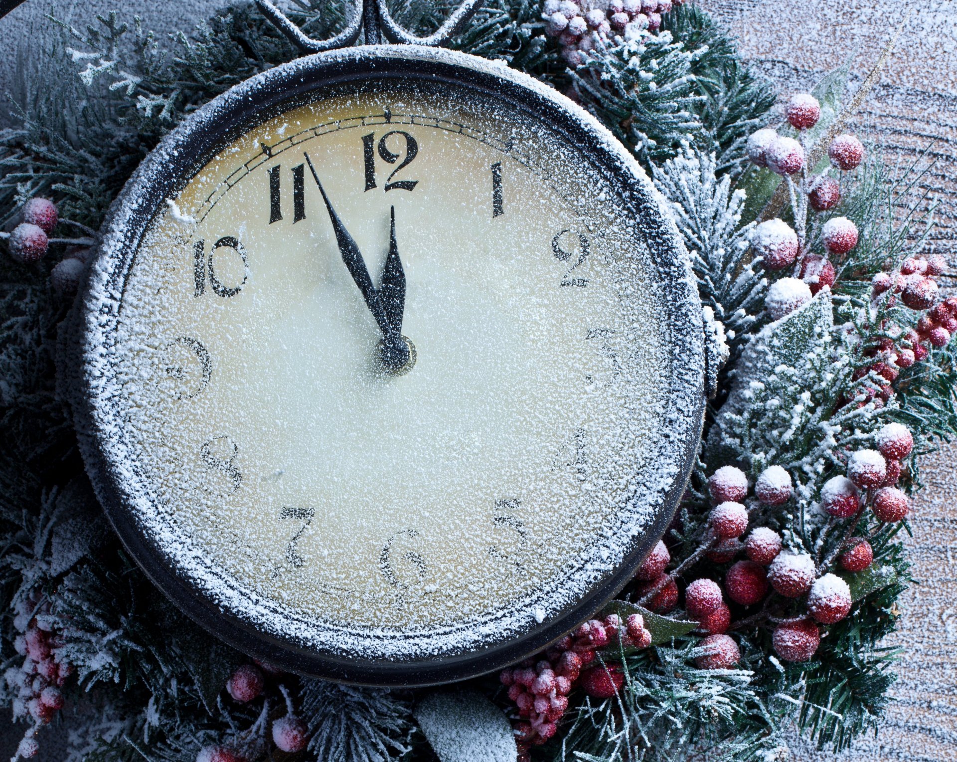 neujahr urlaub uhr schnee zeit zeiger