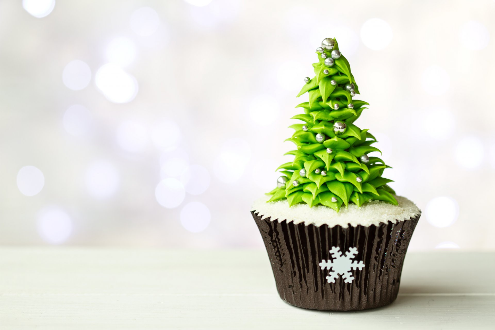 cupcake crema verde albero di natale dessert cibo dolce inverno vacanze capodanno natale