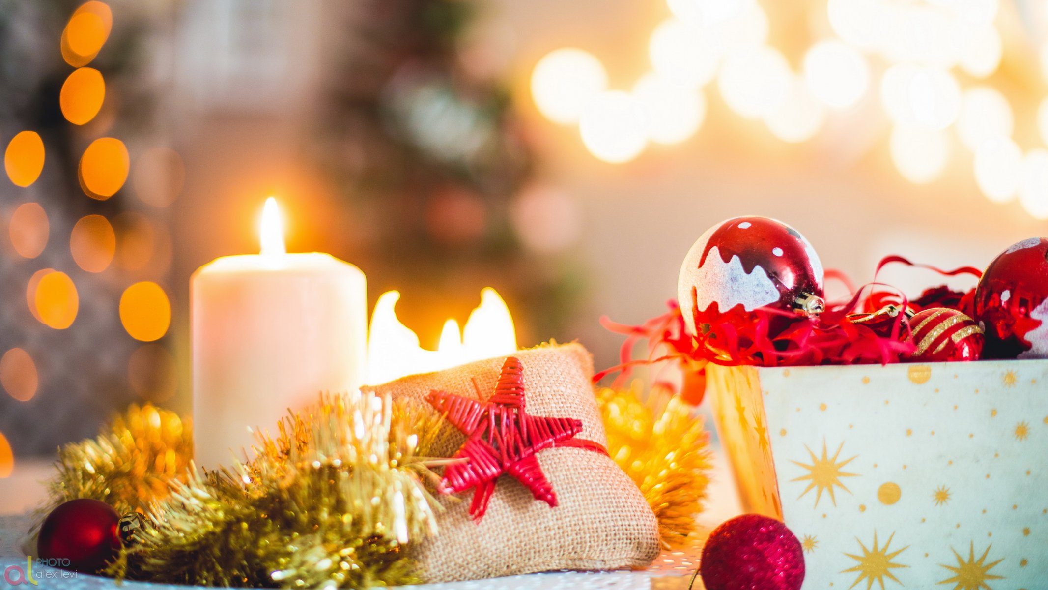 nouvel an joyeux noël bougie vacances lumière alex levy bougie boules vacances