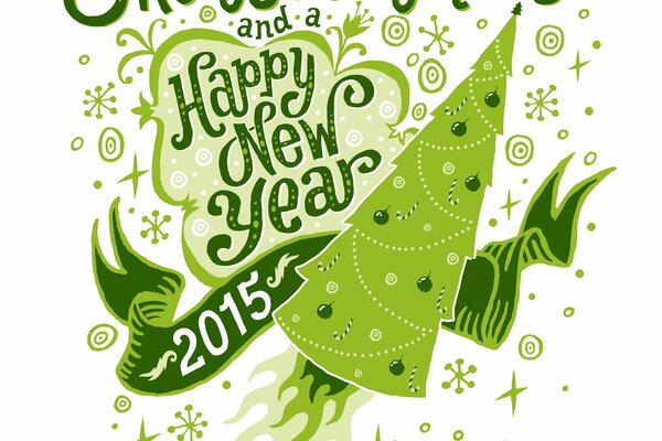 Lettera Buon Natale 2015 di colore verde