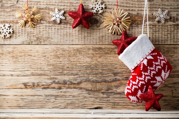 Weihnachtswand mit Geschenktüten