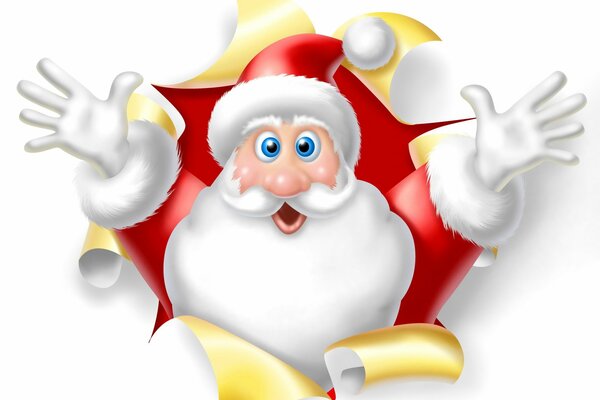 Santa Claus on a white background