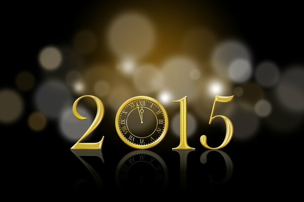 Año nuevo 2015 reloj