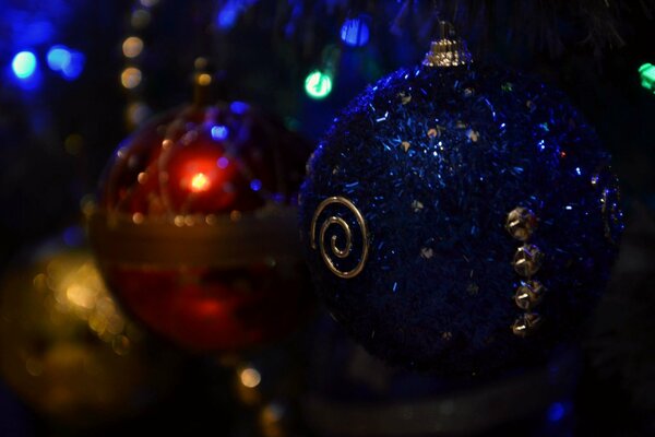 Decoration of December holidays on a black background