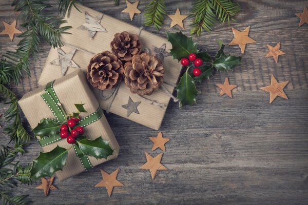 Weihnachtsgeschenke in der Verpackung