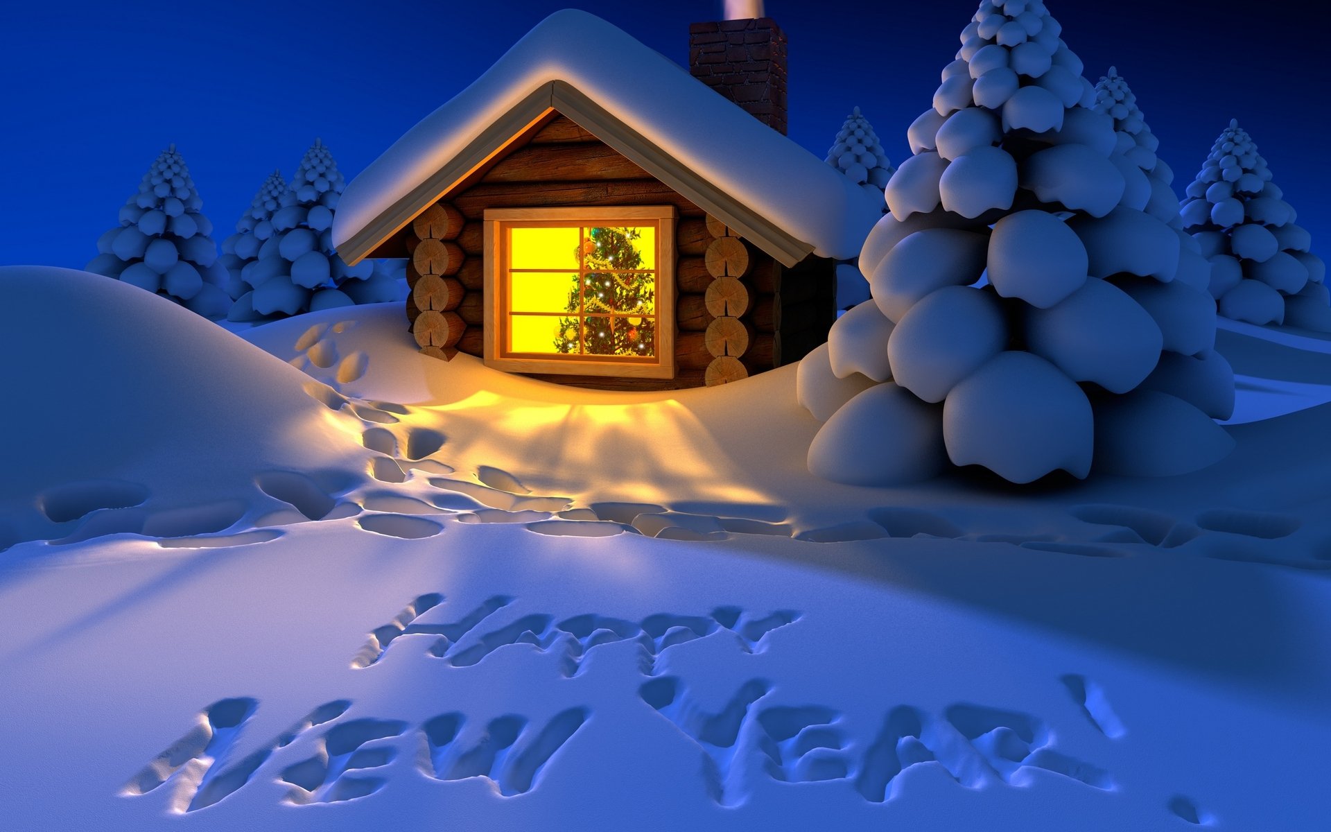 happy new year rest winter snow new year winter inscription evening