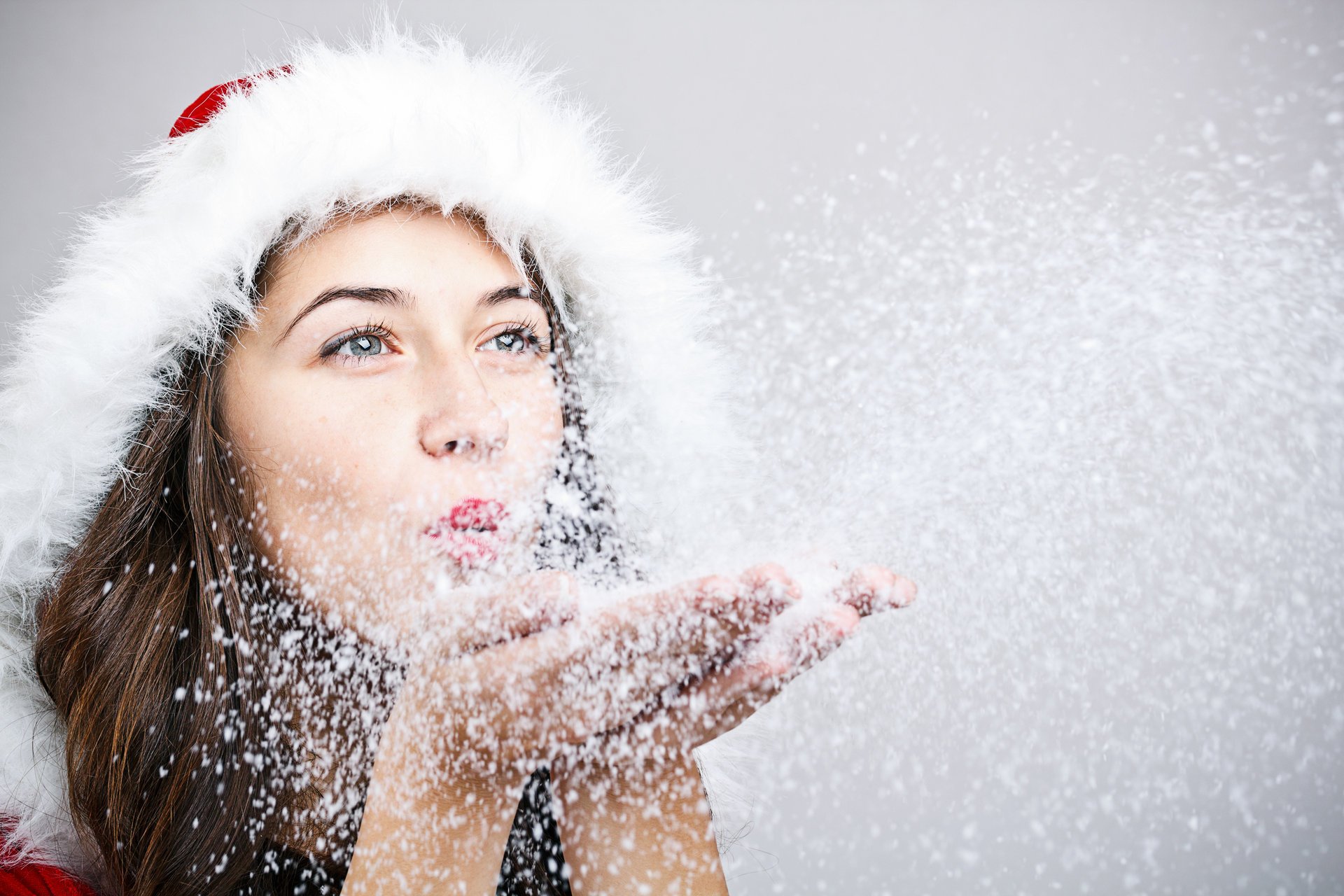 weihnachten neujahr mädchen stimmung urlaub schnee