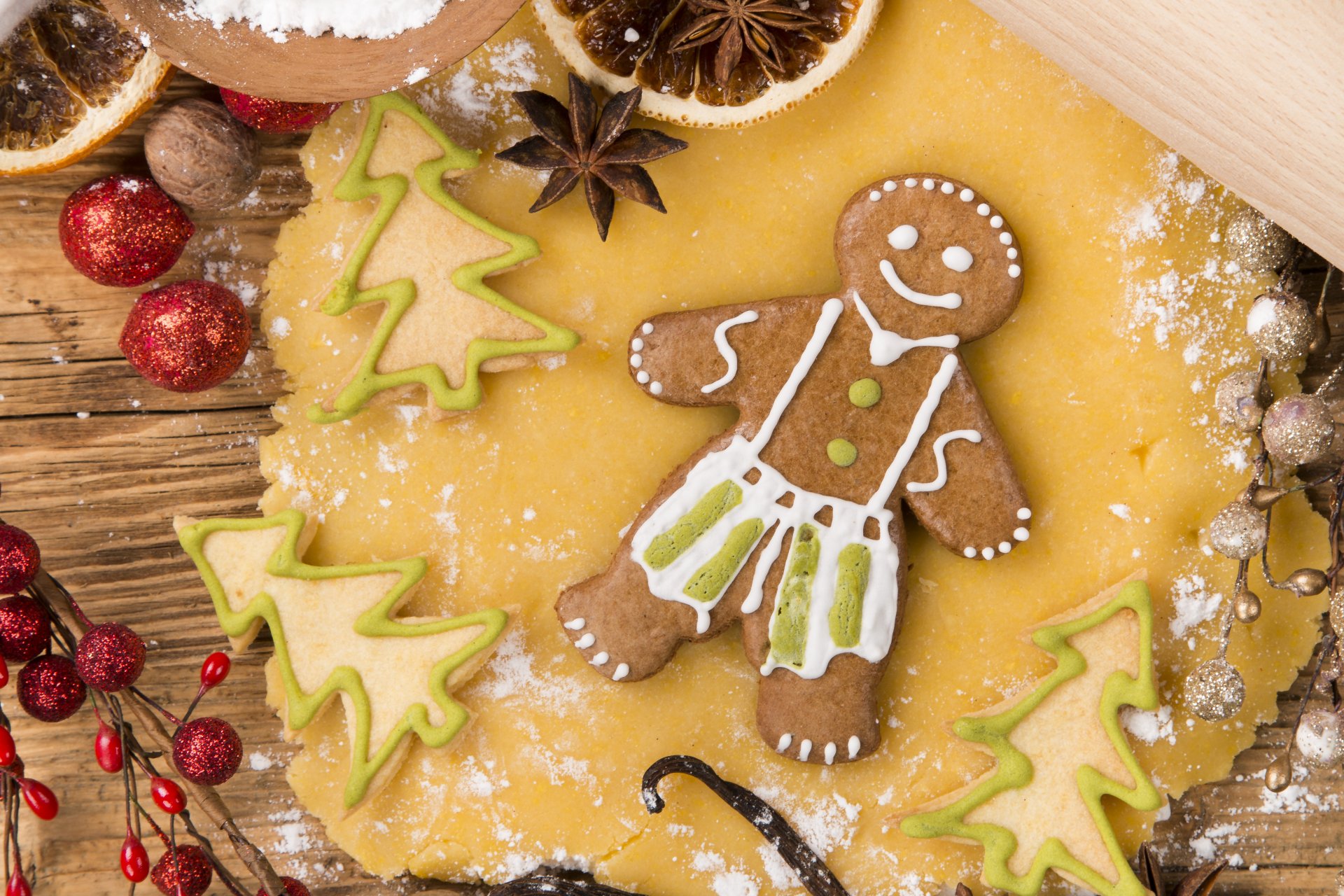 feliz navidad año nuevo árbol de navidad alimentos pan de jengibre galletas cereza árbol de navidad pan de jengibre