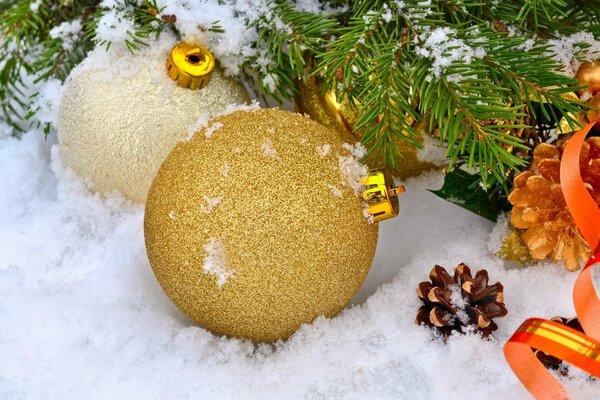 Christmas balls and other decorations for the Christmas tree