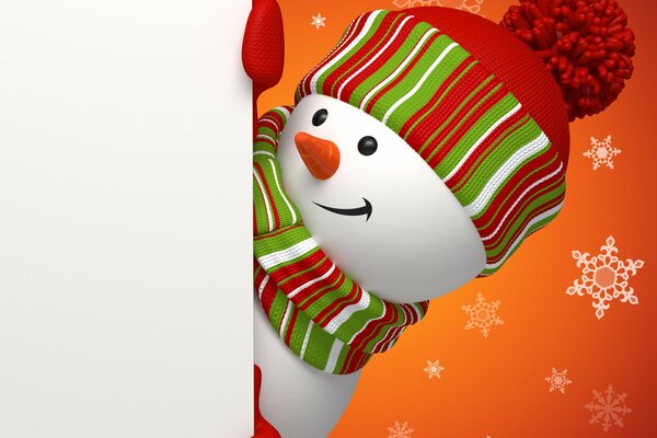 Bonhomme de neige du nouvel an sur une fête fabuleuse