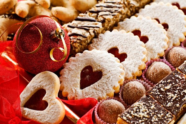 Biscuits de Noël et des bonbons pour les vacances