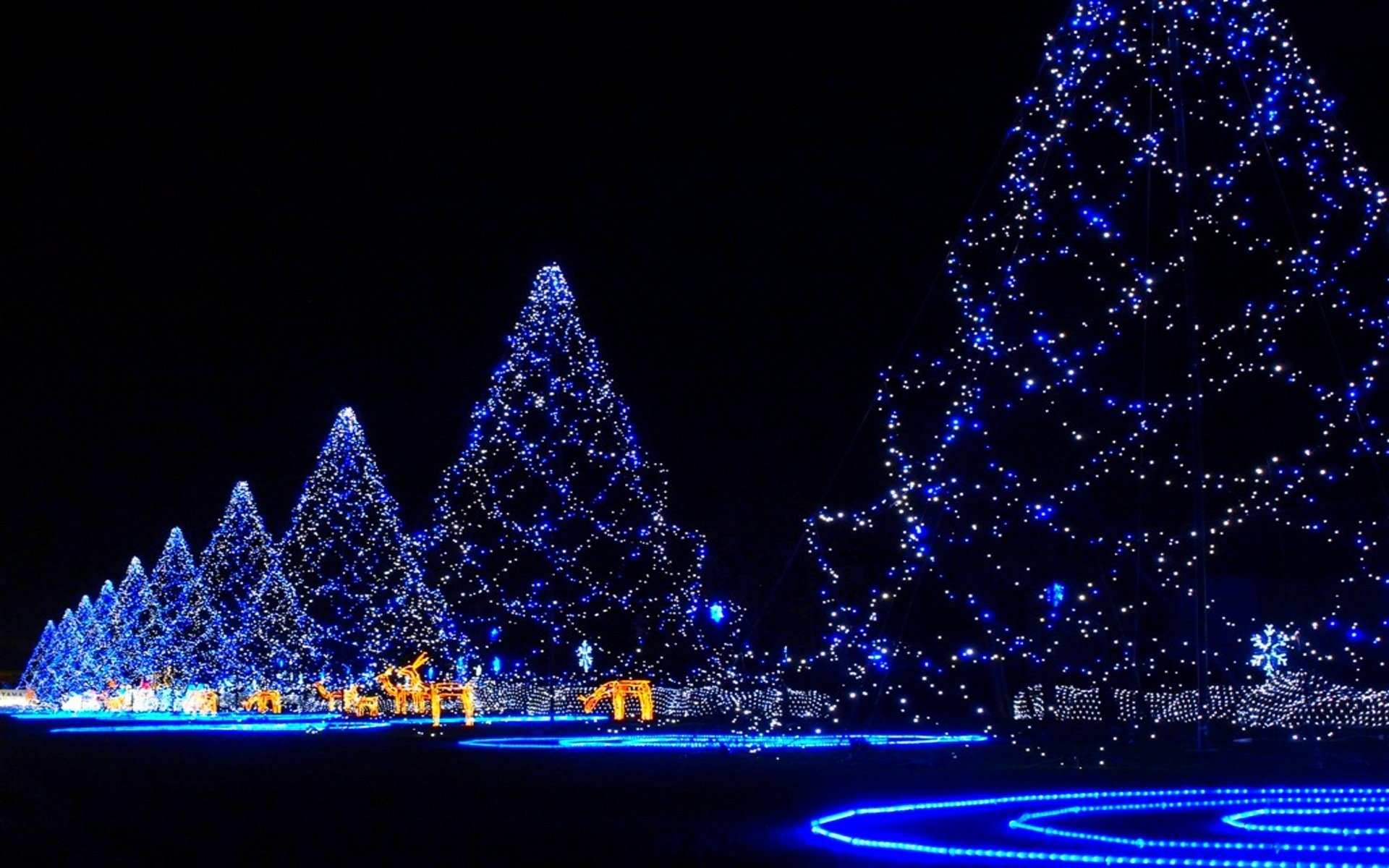 neujahr urlaub tanne girlanden gasse nacht