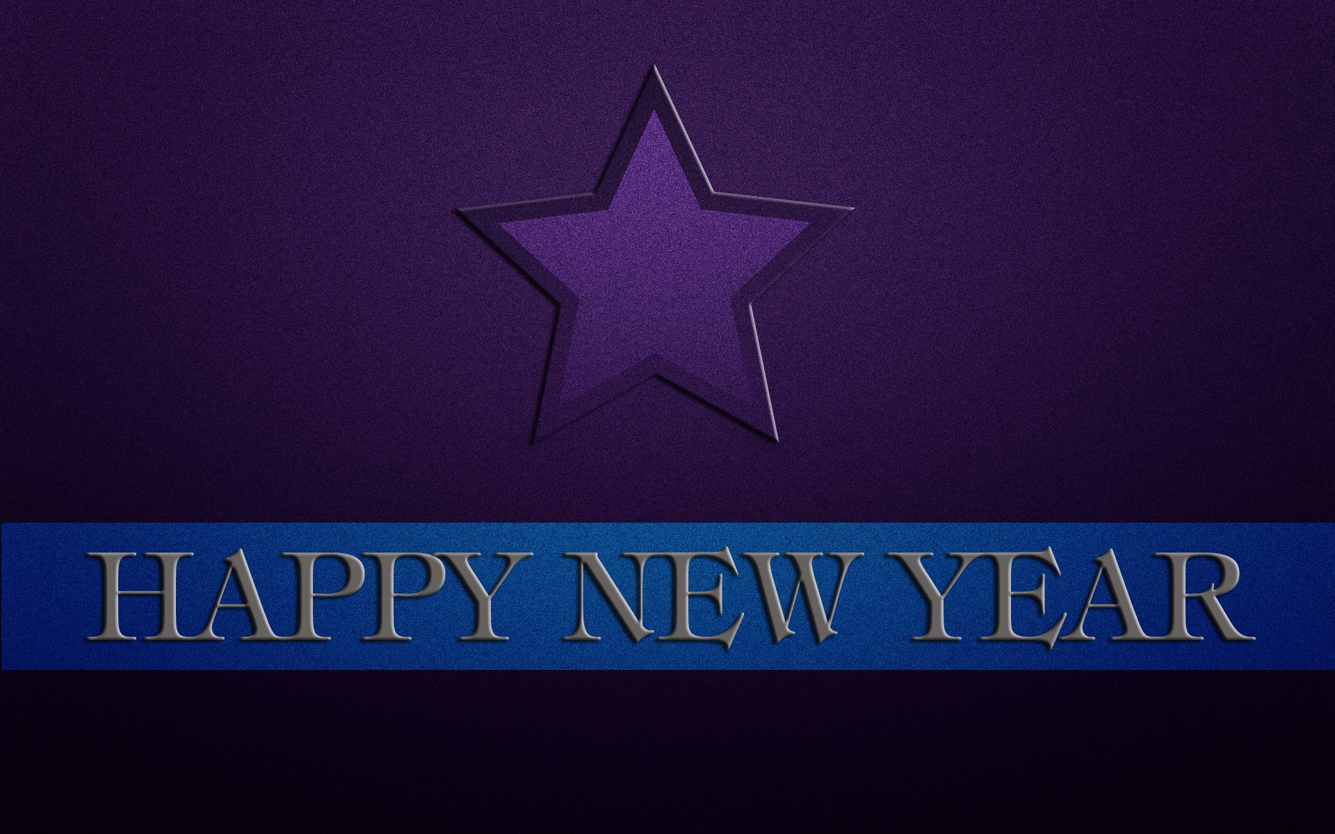 new year happy new year the band inscription purple background blue star