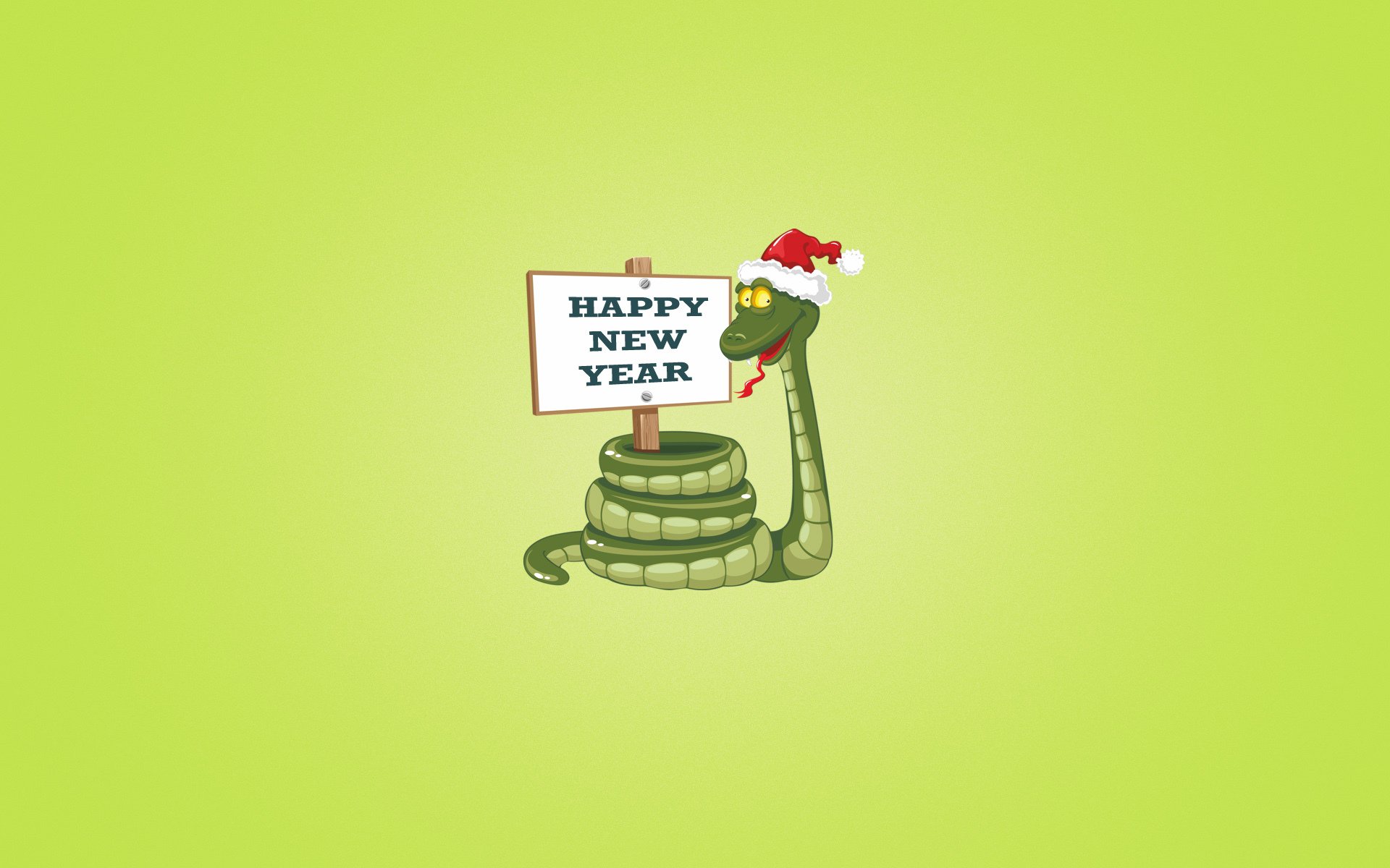 año nuevo serpiente fondo verde placa letra feliz año nuevo sombrero de año nuevo rojo