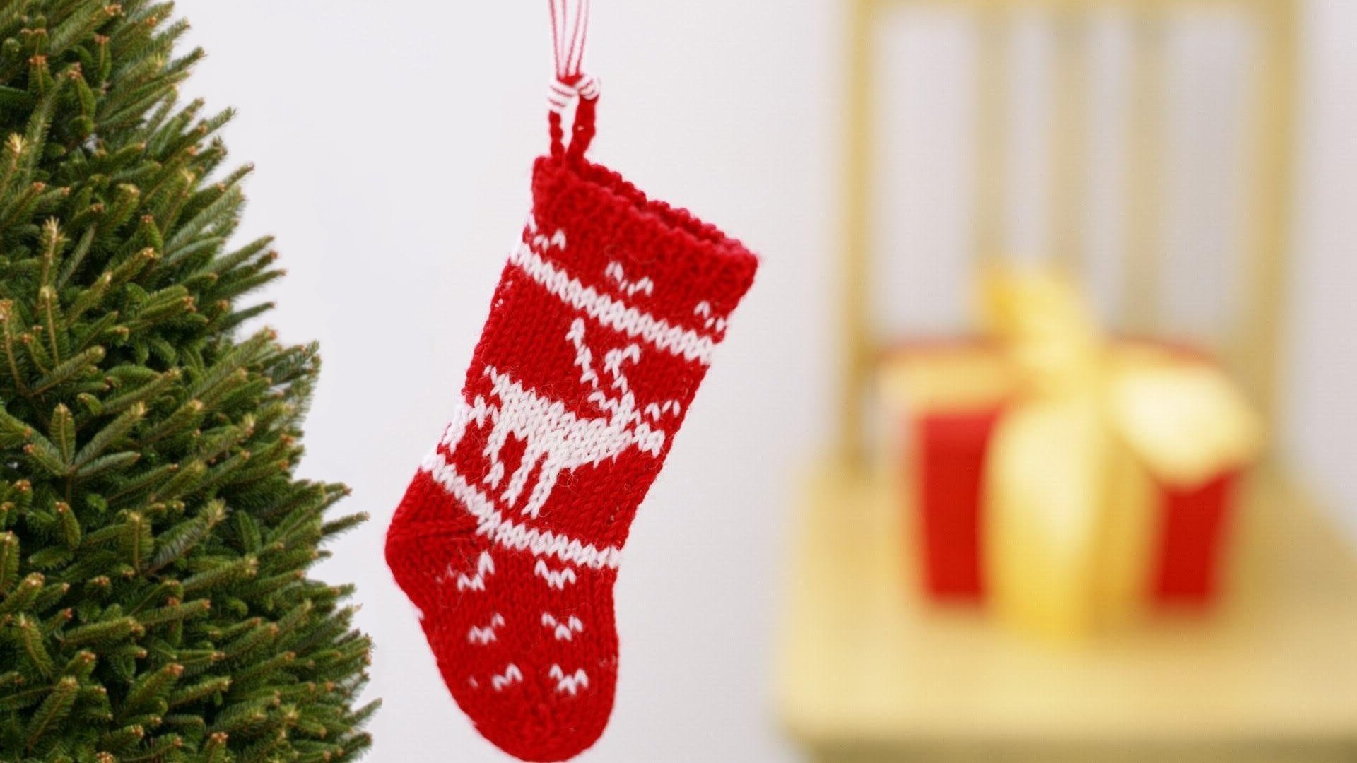 weihnachten neujahr weihnachtsbaum socke geschenk unschärfe