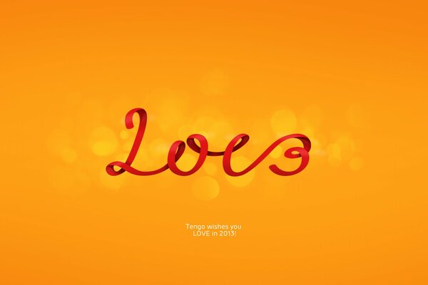 The 2013 image is written as love